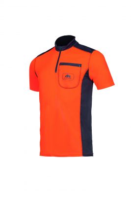 SIP Funktionsshirt kurzarm Farbe orange/grau Größe L